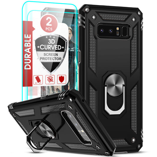 LeYi for Samsung Galaxy Note 8 Phone Case, Samsung Note 8 Phone Case with Screen Protector Replacement, Military-Grade Shockproof Magnetic Ring Stand Cell Android Case Cover