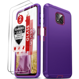 LeYi for Moto-G-Power-2021 Case with Screen Protector X2, Moto G Power 2021 Case 3 in 1 Rugged Shockproof Android Cover Funda para GPower 2021