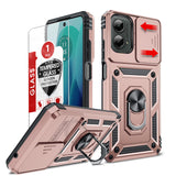 LeYi for Motorola-Moto G 5G 2024 Case: with Slide Camera Cover and Screen Protector, [Military-Grade] Cellphone Case Cover with Magnetic Ring Kickstand for Moto G 5G 2024