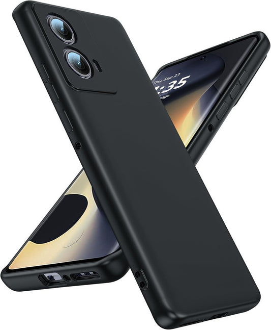 LeYi for Motorola Edge 2024 Cases, Moto Edge 2024 Cover with Tempered Glass Screen Protectors, Soft Silicone Ultra Slim Shockproof Cover with Anti-Scratch Microfiber Lining Edge 2024 Case