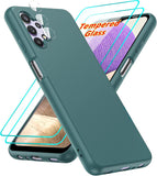 LeYi for Galaxy A32 5G Phone Cases, Samsung A32 Phone Cover with Tempered Glass Screen Protectors, Soft Silicone Ultra Slim Shockproof Cover with Anti-Scratch Microfiber Lining Galaxy A32 Case