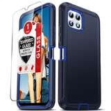 LeYi for TCL-Revvl-7 with Screen Protector X1, TCL Revvl 7 Case 3 in 1 Rugged Shockproof Android Cover Funda Revvl7