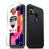 LeYi for Samsung-Galaxy-A10E Case with Screen Protector X1, Samsung Galaxy A10E Case 3 in 1 Rugged Shockproof Android Cover Funda A10E
