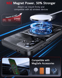 LeYi for Samsung Galaxy-A36 5G Case: with Glass Screen Protector, [Fit Magsafe] 16FT Heavy Duty Shockproof Protection Rugged Android Smart Phone Case with Invisible Ring Stand Samsung 36A 5G