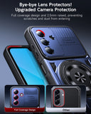 LeYi for Samsung Galaxy-A16 5G Case: with Glass Screen Protector, [Fit Magsafe] 16FT Heavy Duty Shockproof Protection Rugged Android Smart Phone Case with Invisible Ring Stand Samsung 16A 5G
