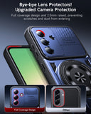 LeYi for Samsung Galaxy-A36 5G Case: with Glass Screen Protector, [Fit Magsafe] 16FT Heavy Duty Shockproof Protection Rugged Android Smart Phone Case with Invisible Ring Stand Samsung 36A 5G