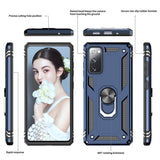LeYi for Samsung Galaxy S20 FE Phone Case, Samsung S20 FE Phone Case with Glass Screen Protector Replacement, Military-Grade Shockproof Magnetic Ring Stand Cell Android Case Cover