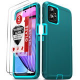 LeYi for Moto-G-Power-2023 Case with Screen Protector X2, Moto G Power 2023 Case 3 in 1 Rugged Shockproof Android Cover Funda para G Power2023