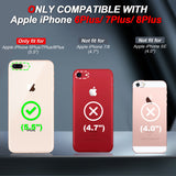 LeYi Compatible for iphone 6/7/8 Plus Phone Case: iphone 6/7/8 Plus Case with Screen Protector 2 PCS, Heavy Duty Protection para 6/7/8 Plus Case