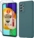 LeYi for Samsung Galaxy A52 Phone Cases, Galaxy A52 5G Cover with Tempered Glass Screen Protectors, Soft Silicone Ultra Slim Shockproof Cover with Anti-Scratch Microfiber Lining A 52 Case