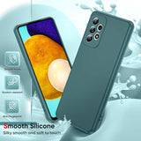 LeYi for Samsung Galaxy A52 Phone Cases, Galaxy A52 5G Cover with Tempered Glass Screen Protectors, Soft Silicone Ultra Slim Shockproof Cover with Anti-Scratch Microfiber Lining A 52 Case