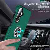 LeYi for Samsung Galaxy A36 5G Case with Glass Screen Protector and Lens Protector, Shockproof Heavy Duty Protective Slim Fit Samsung Galaxy A36 5G Cell Phone Case Cover with Rotatable Ring Holder Magnetic Kickstand for Women