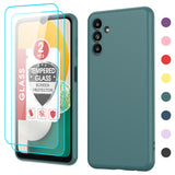 LeYi for Galaxy A13 5G Phone Cases, Samsung A13 5G Cover with Tempered Glass Screen Protectors, Soft Silicone Ultra Slim Shockproof Cover with Anti-Scratch Microfiber Lining Galaxy A 13 Case