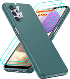 LeYi for Galaxy A32 5G Phone Cases, Samsung A32 Phone Cover with Tempered Glass Screen Protectors, Soft Silicone Ultra Slim Shockproof Cover with Anti-Scratch Microfiber Lining Galaxy A32 Case