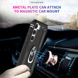 LeYi for Samsung Galaxy S23 Phone Case, Samsung S23 Phone Case with Glass Screen Protector Replacement, Military-Grade Shockproof Magnetic Ring Stand Cell Android Case Cover