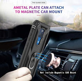LeYi for Motorola Moto G Play 2021 Case, Motorola G Play 2021 Phone Case with Glass Screen Protector Replacement, Military-Grade Shockproof Magnetic Ring Stand Cell Android Case Cover