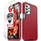 LeYi for Samsung-Galaxy-A23-5G Case with Screen Protector X2, SAM A23 5G Case 3 in 1 Rugged Shockproof Android Cover Funda A23 5G