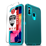 LeYi for Samsung-Galaxy-A10E Case with Screen Protector X1, Samsung Galaxy A10E Case 3 in 1 Rugged Shockproof Android Cover Funda A10E