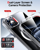 LeYi for iPhone-11 Cases Green with Screen Protector X2 + Camera Cover X2:[ MagSafe Compatible] Magnetic Military Grade Protective Slim Phone Case for i Phone 11 Clear