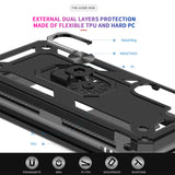 LeYi for Samsung Galaxy S23 Phone Case, Samsung S23 Phone Case with Glass Screen Protector Replacement, Military-Grade Shockproof Magnetic Ring Stand Cell Android Case Cover
