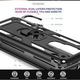 LeYi for Motorola Moto G Play 2021 Case, Motorola G Play 2021 Phone Case with Glass Screen Protector Replacement, Military-Grade Shockproof Magnetic Ring Stand Cell Android Case Cover