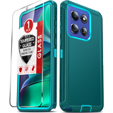 LeYi for Moto-Stylus-5G-2025 Case with Screen Protector X1, Moto Stylus 5G 2025 Case 3 in 1 Rugged Shockproof Android Cover Funda Stylus 5G 2025