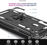 LeYi for Motorola Moto G Power 2021 Case, Motorola G Power 2021 Phone Case with Glass Screen Protector Replacement, Military-Grade Shockproof Magnetic Ring Stand Cell Android Case Cover