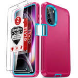 LeYi for Moto-G-5G-2022 Case with Screen Protector X2, Moto G 5G 2022 Case 3 in 1 Rugged Shockproof Android Cover Funda para Moto G2022