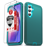 LeYi for Samsung-Galaxy-A54-5G Case with Screen Protector X2, Samsung Galaxy A54 5G Case 3 in 1 Rugged Shockproof Android Cover Funda A54 5G