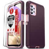 LeYi for SAM-A32-5G Case with Screen Protector X2, SAM A32 5G Case 3 in 1 Rugged Shockproof Android Cover Funda A32 5G