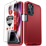 LeYi for Moto-G-5G-2022 Case with Screen Protector X2, Moto G 5G 2022 Case 3 in 1 Rugged Shockproof Android Cover Funda para Moto G2022