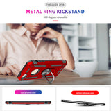 LeYi for iPhone SE 2020 Phone Case, iPhone SE 2020 Phone Case with Glass Screen Protector Replacement, Military-Grade Shockproof Magnetic Ring Stand Cell Android Case Cover