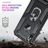 LeYi for iPhone XS Max Phone Case, iPhone XS Max Phone Case with Glass Screen Protector Replacement, Military-Grade Shockproof Magnetic Ring Stand Cell Android Case Cover