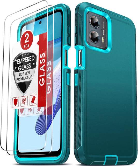 LeYi for Moto-G-5G-2023 Case with Screen Protector X2, Moto G 5G 2023 Case 3 in 1 Rugged Shockproof Android Cover Funda para Moto G2023