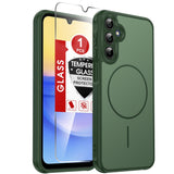 LeYi for Samsung Galaxy A15-5G Phone Case: Samsung A15 5G Case [Magnet Fit] with Screen Protector & Camera Bump Protection, Slim Frosted Translucent Soft-Touch para Samsung Galaxy A15 5G Case