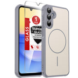 LeYi for Samsung Galaxy A15-5G Phone Case: Samsung A15 5G Case [Magnet Fit] with Screen Protector & Camera Bump Protection, Slim Frosted Translucent Soft-Touch para Samsung Galaxy A15 5G Case