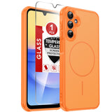 LeYi for Samsung Galaxy A15-5G Phone Case: Samsung A15 5G Case [Magnet Fit] with Screen Protector & Camera Bump Protection, Slim Frosted Translucent Soft-Touch para Samsung Galaxy A15 5G Case