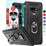 LeYi for Samsung Galaxy Note 9 Phone Case, Samsung Note 9 Phone Case with Screen Protector Replacement, Military-Grade Shockproof Magnetic Ring Stand Cell Android Case Cover