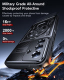 LeYi for Samsung Galaxy-A15 5G Case: with Glass Screen Protector, [Fit Magsafe] 16FT Heavy Duty Shockproof Protection Rugged Android Smart Phone Case with Invisible Ring Stand Samsung 15A 5G
