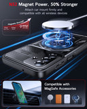 LeYi for Samsung Galaxy-A16 5G Case: with Glass Screen Protector, [Fit Magsafe] 16FT Heavy Duty Shockproof Protection Rugged Android Smart Phone Case with Invisible Ring Stand Samsung 16A 5G