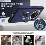 LeYi for Honor Magic7 Lite-5G Case with Lens Protector, Shockproof Heavy Duty Protective Slim Fit Honor Magic7 Lite 5G Cell Phone Case Cover with Rotatable Ring Holder Magnetic Kickstand for Women