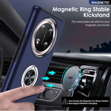 LeYi for Honor Magic7 Lite-5G Case with Lens Protector, Shockproof Heavy Duty Protective Slim Fit Honor Magic7 Lite 5G Cell Phone Case Cover with Rotatable Ring Holder Magnetic Kickstand for Women
