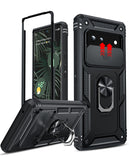 LeYi for Pixel 6 Pro Case, Google Pixel 6 Pro with Slide Camera Cover, 360 Full Body Military-Grade Phone Case with Magnetic Kickstand