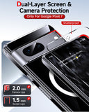 LeYi for Google Pixel-7 Case: Google Pixel 7 Phone Case [Magnet Fit] with [2 Packs] Screen Protector, Raised Camera Guard Slim Matte Translucent Smooth Soft-Touch Funda para Pixel 7