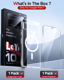 LeYi for Google Pixel-7 Case: Google Pixel 7 Phone Case [Magnet Fit] with [2 Packs] Screen Protector, Raised Camera Guard Slim Matte Translucent Smooth Soft-Touch Funda para Pixel 7