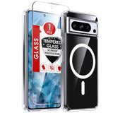 LeYi for Pixel 8 Pro Case: Google Pixel 8 Pro Phone Case [Magnet Fit] with [1 Packs] Screen Protector, Raised Camera Guard Slim Matte Translucent Smooth Soft-Touch Funda para Pixel8 Pro