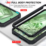 LeYi for Google Pixel 8 Phone Case: Google Pixel 8 Case with Screen Protector X 1, Slide Camera Cover with Magnetic Stand, Heavy Duty Shockproof para Pixel 8 Case for Women Girl