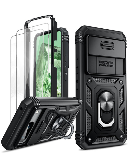 LeYi for Google Pixel 8 Phone Case: Google Pixel 8 Case with Screen Protector X 1, Slide Camera Cover with Magnetic Stand, Heavy Duty Shockproof para Pixel 8 Case for Women Girl