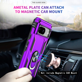 LeYi for Google Pixel 8 Phone Case, Pixel 8 Case with Glass Screen Protector Replacement, Military-Grade Shockproof Magnetic Ring Stand Cell Android Case Cover