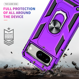 LeYi for Google Pixel 8 Phone Case, Pixel 8 Case with Glass Screen Protector Replacement, Military-Grade Shockproof Magnetic Ring Stand Cell Android Case Cover